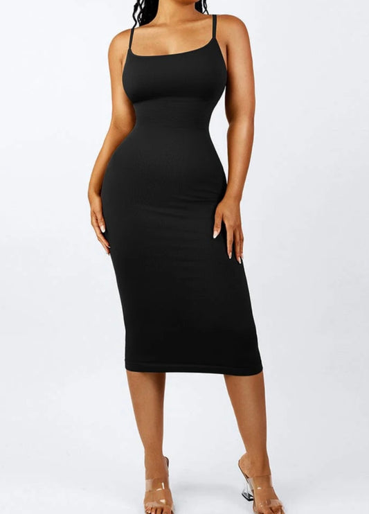 Velour Curve Waist Control Dress